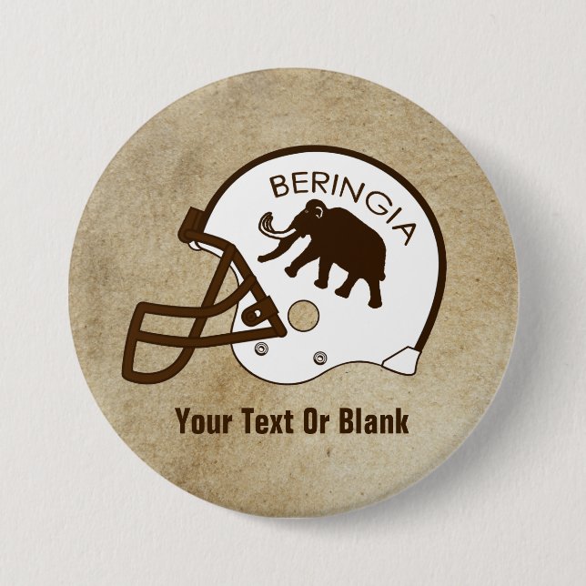 University of Beringia Football 3 Inch Round Button (Front)