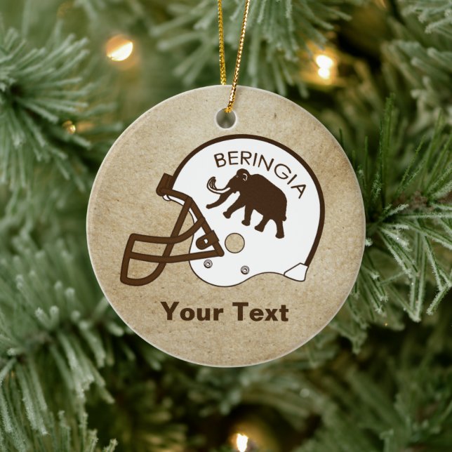 University of Beringia Football Ceramic Ornament (Tree)