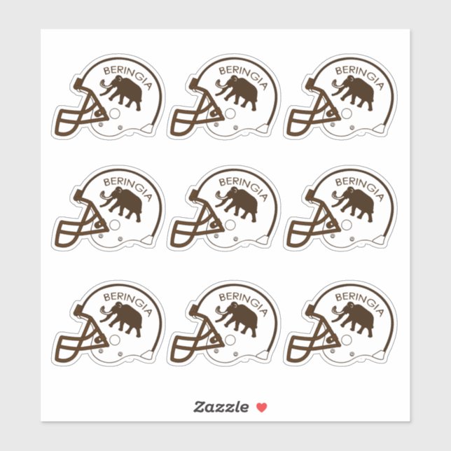 University of Beringia Football Helmet Sticker (Sheet)
