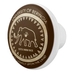 University of Beringia Mammoth Ceramic Knob