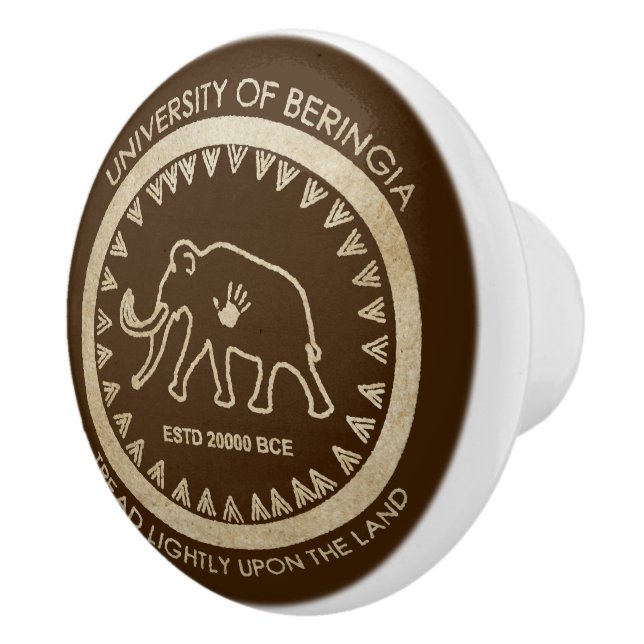University of Beringia Mammoth Ceramic Knob (Right)