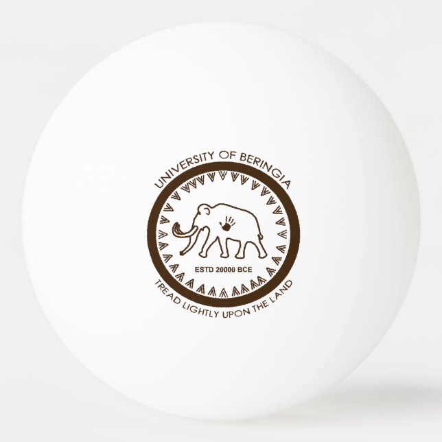 University of Beringia Mammoth Ping Pong Ball (Back)