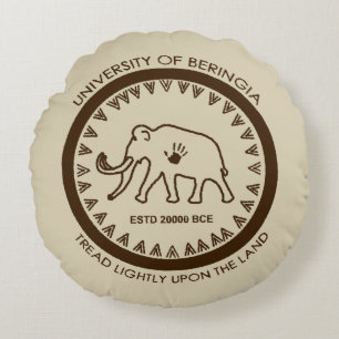 University of Beringia Mammoth Round Pillow