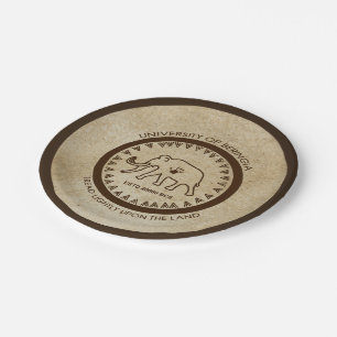 University of Beringia Mammoth Seal Paper Plate