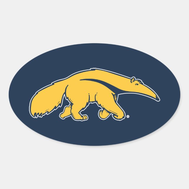 University of California, Irvine Anteater Oval Sticker (Front)