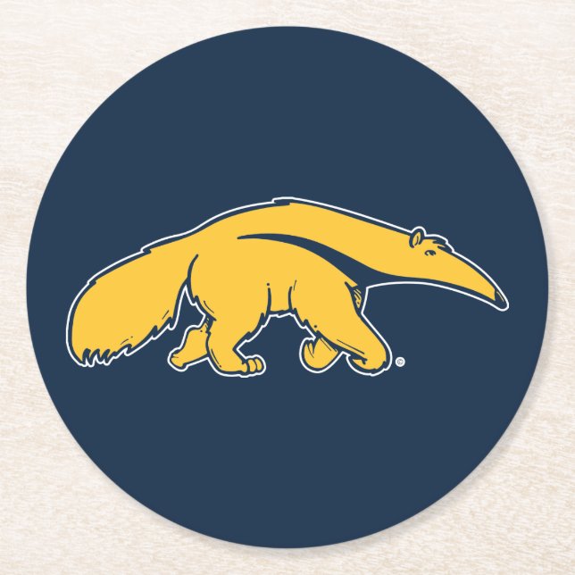 University of California, Irvine Anteater Round Paper Coaster (Front)