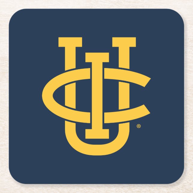 University of California, Irvine Logo Square Paper Coaster (Front)