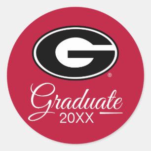 University of Georgia   Graduation Classic Round Sticker