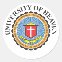 University of Heaven colourful school emblem