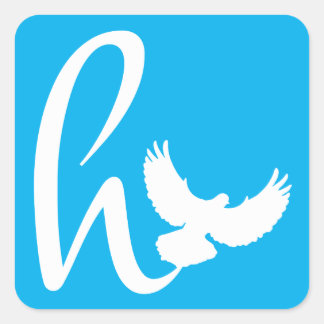 University of Heaven sky blue logo Square Sticker