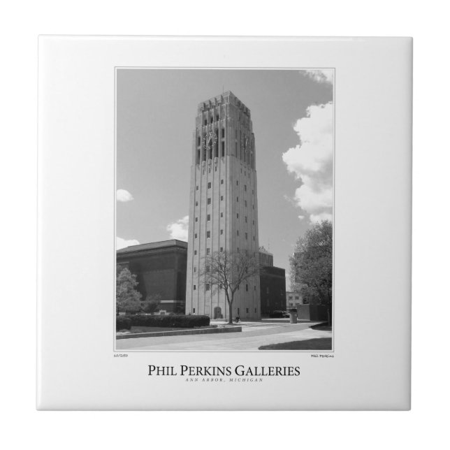University of Michigan Clock Tower Tile (Front)