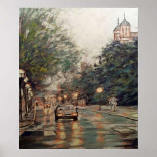 University of Michigan Lawquad scene  circa 1990's Poster