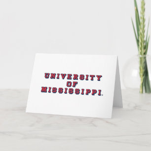 University of Mississippi   Block Type Card