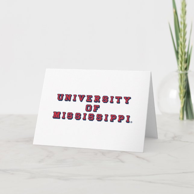 University of Mississippi | Block Type Card (Front)
