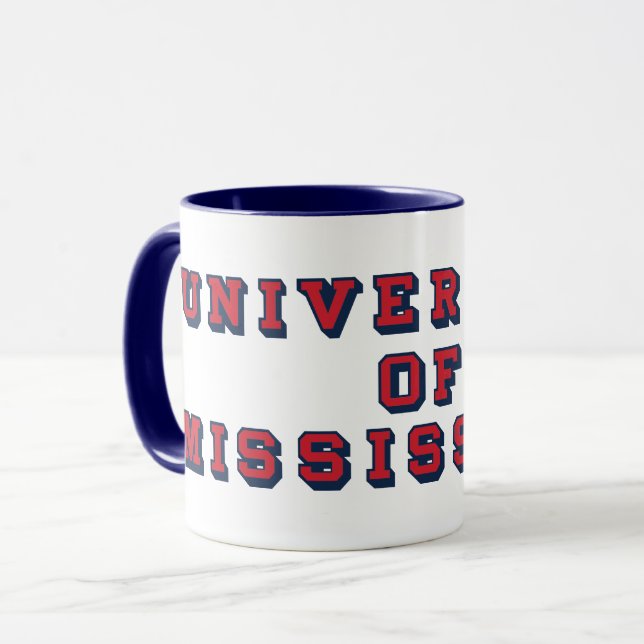 University of Mississippi | Block Type Mug (Front Left)