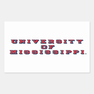 University of Mississippi   Block Type Sticker