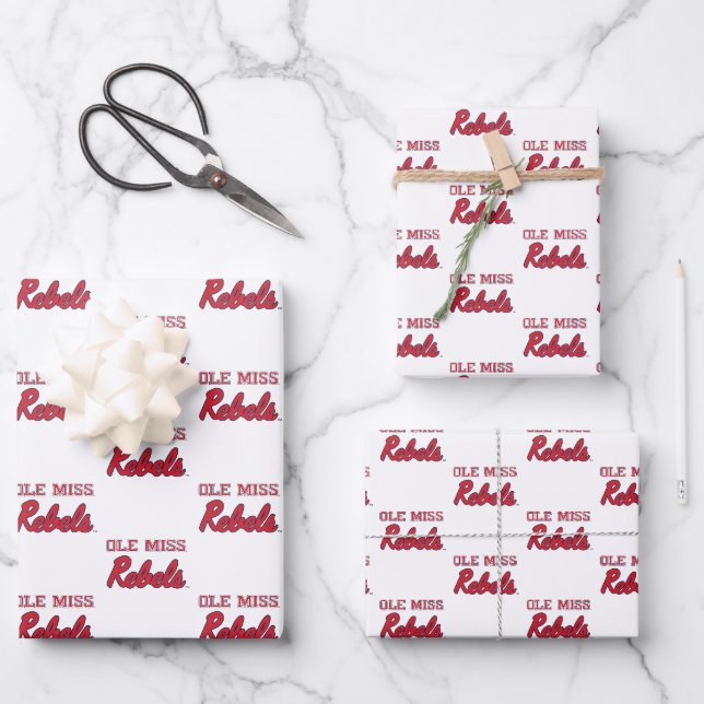 University of Mississippi | Ole Miss Rebels Wrapping Paper Sheet (Front)