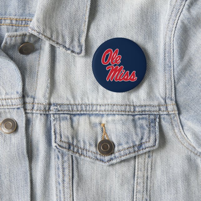 University of Mississippi | Ole Miss Script 2 Inch Round Button (In Situ)