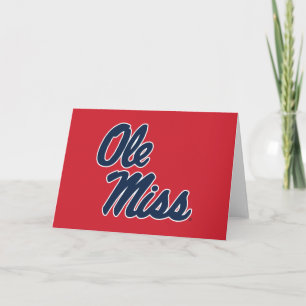 University of Mississippi   Ole Miss Script Card