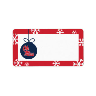 University of Mississippi   Ole Miss Script Label