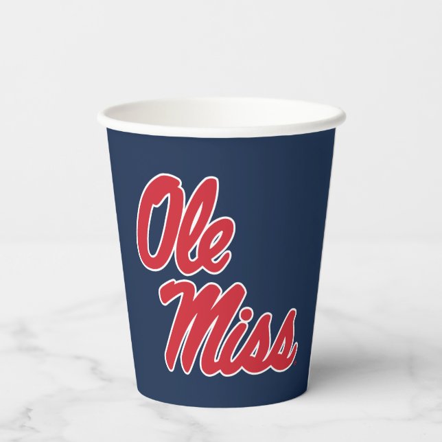 University of Mississippi | Ole Miss Script Paper Cups (Back)