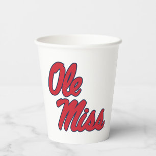 University of Mississippi   Ole Miss Script Paper Cups