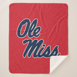 University of Mississippi | Ole Miss Script Sherpa Blanket