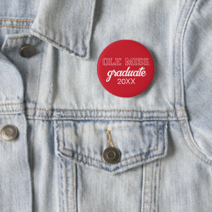 University of Mississippi Ole Miss Wordmark 2 Inch Round Button