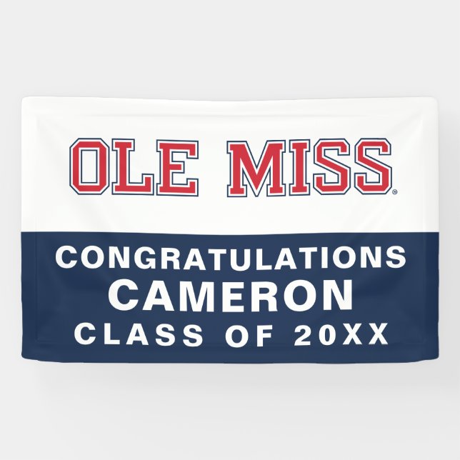 University of Mississippi | Ole Miss Wordmark Banner (Horizontal)