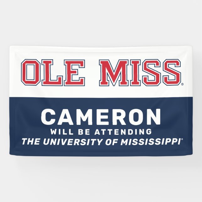 University of Mississippi | Ole Miss Wordmark Banner (Horizontal)