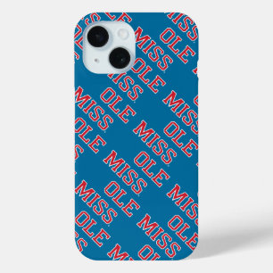 University of Mississippi   Ole Miss Wordmark iPhone 15 Case
