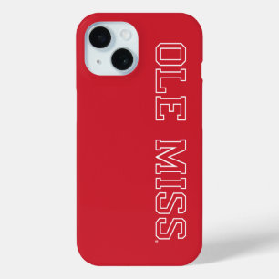 University of Mississippi   Ole Miss Wordmark iPhone 15 Case