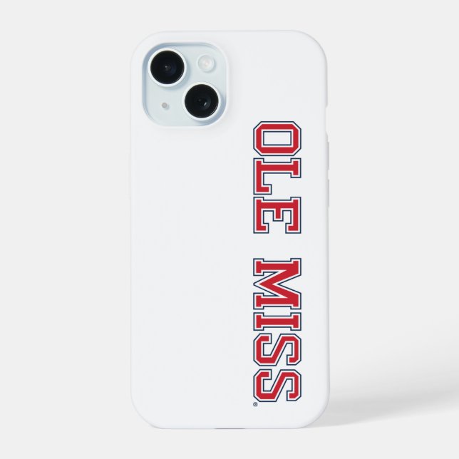 University of Mississippi | Ole Miss Wordmark iPhone 15 Case (Back)