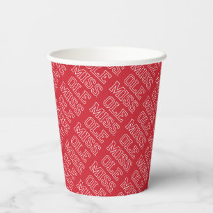 University of Mississippi   Ole Miss Wordmark Paper Cups