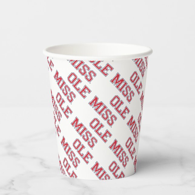 University of Mississippi | Ole Miss Wordmark Paper Cups (Back)