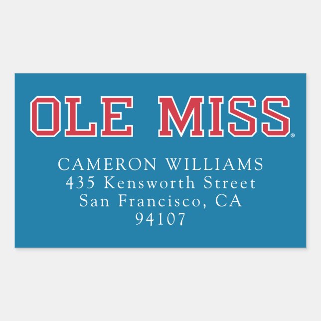 University of Mississippi | Ole Miss Wordmark Sticker (Front)