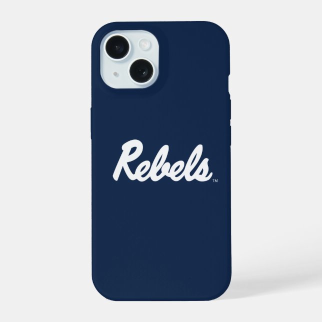 University of Mississippi | Rebels Script iPhone 15 Case (Back)