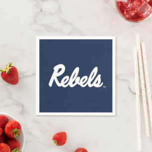 University of Mississippi Rebels Script Napkin