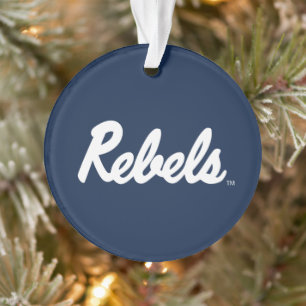 University of Mississippi   Rebels Script Ornament