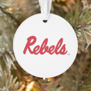 University of Mississippi   Rebels Script Ornament