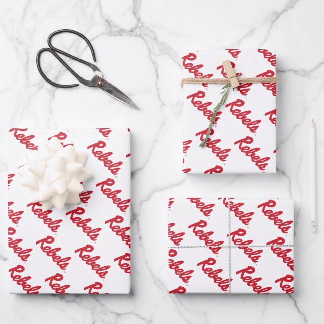 University of Mississippi | Rebels Script Wrapping Paper Sheet (Front)