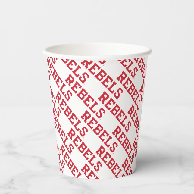 University of Mississippi | Rebels Wordmark Paper Cups (Back)