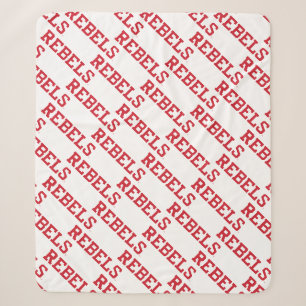 University of Mississippi   Rebels Wordmark Sherpa Blanket
