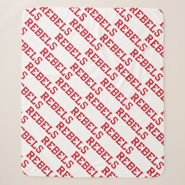 University of Mississippi | Rebels Wordmark Sherpa Blanket (Front)