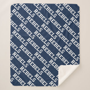 University of Mississippi   Rebels Wordmark Sherpa Blanket