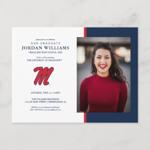University of Mississippi   Script M Announcement Postcard