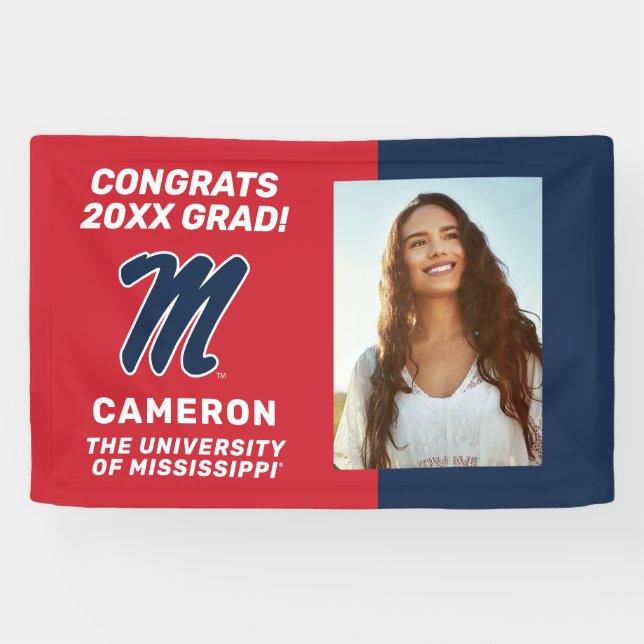 University of Mississippi | Script M Banner (Horizontal)