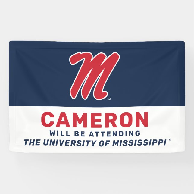 University of Mississippi | Script M Banner (Horizontal)