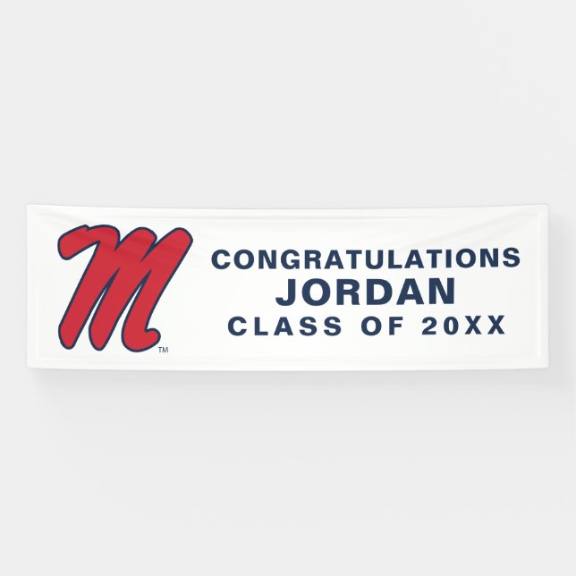 University of Mississippi | Script M Banner (Horizontal)