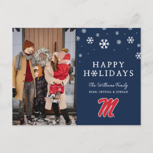 University of Mississippi Script M Holiday Postcard